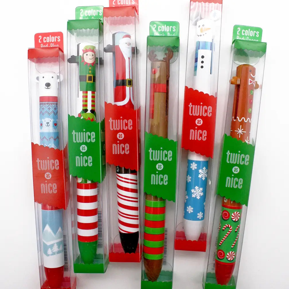 TWICE AS NICE 2 color click pens | holiday