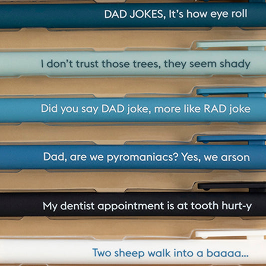 QUOTABLE GEL PENS | dad jokes