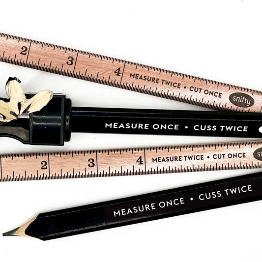 WOOD + WORK carpenter pencils + sharpener set