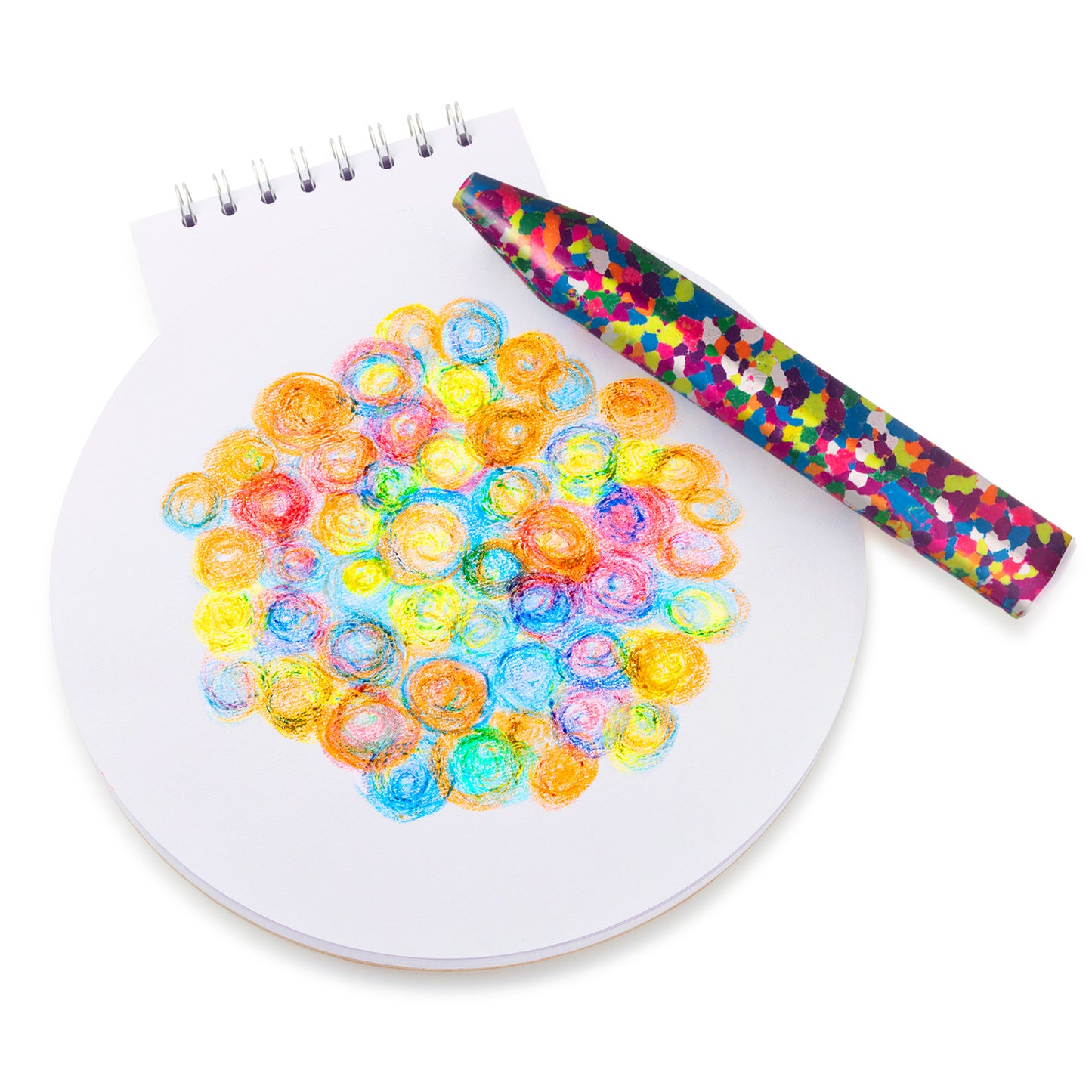 ROUND SKETCHBOOK | neon kaleidoscope