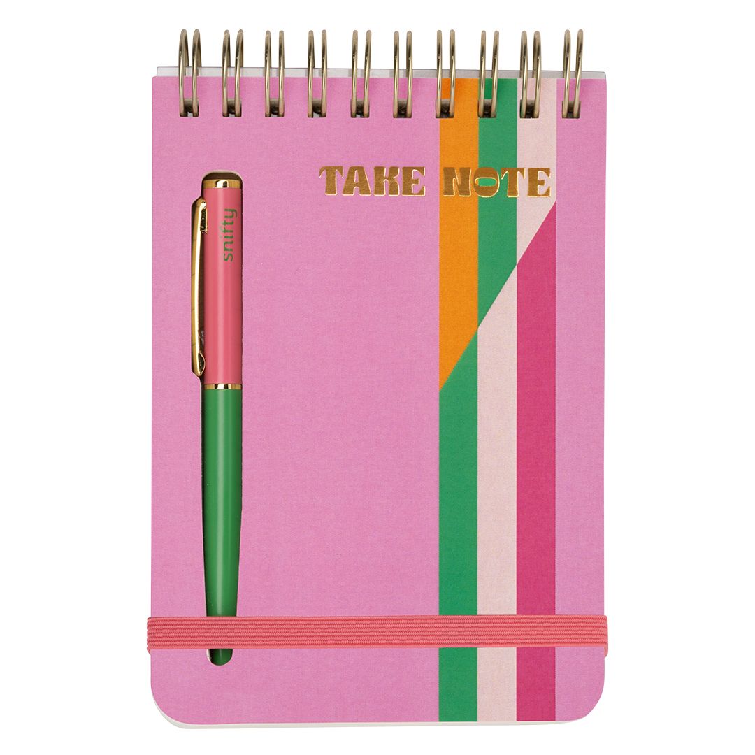 TAKE NOTE notebook + pen set | pretty in pink