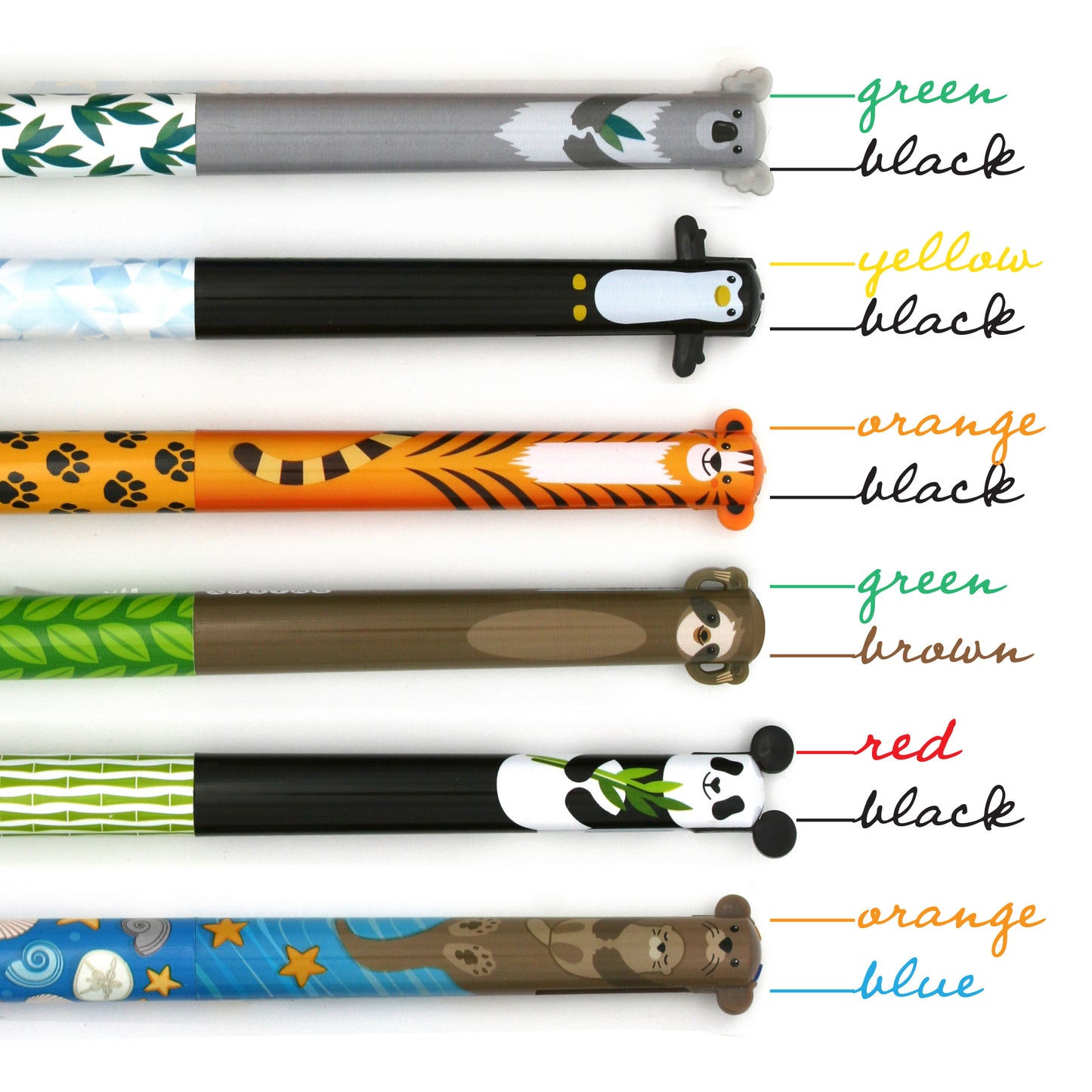 TWICE AS NICE 2 color click pens | cute creatures