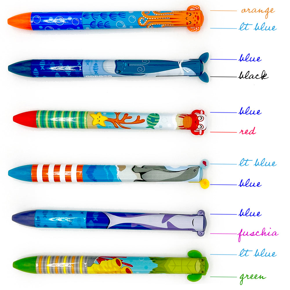 TWICE AS NICE 2 color click pens | sea life