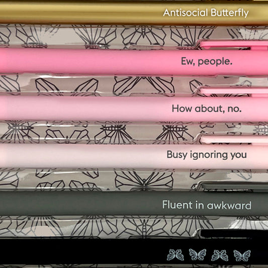QUOTABLE GEL PENS | Antisocial Butterfly