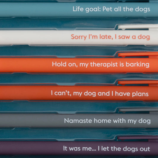 QUOTABLE GEL PENS | life goal: pet all the dogs