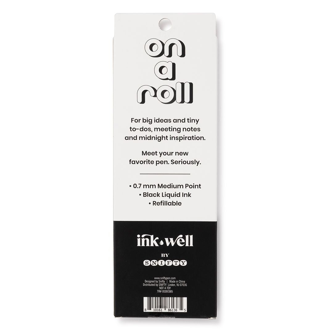 ON A ROLL pen | white/black