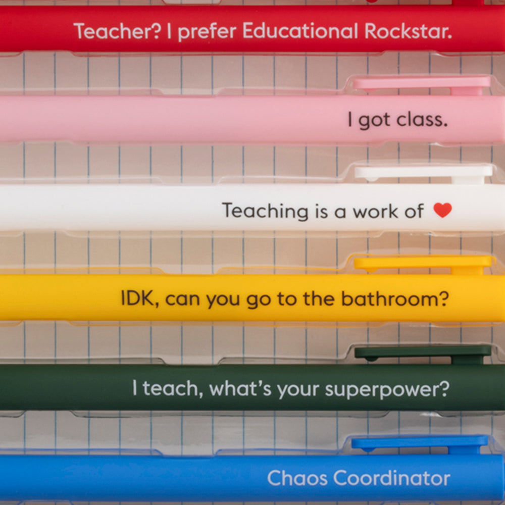 QUOTABLE GEL PENS | teaching is a work of ❤️
