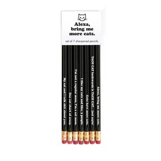 ALEXA, BRING ME MORE CATS pencil set