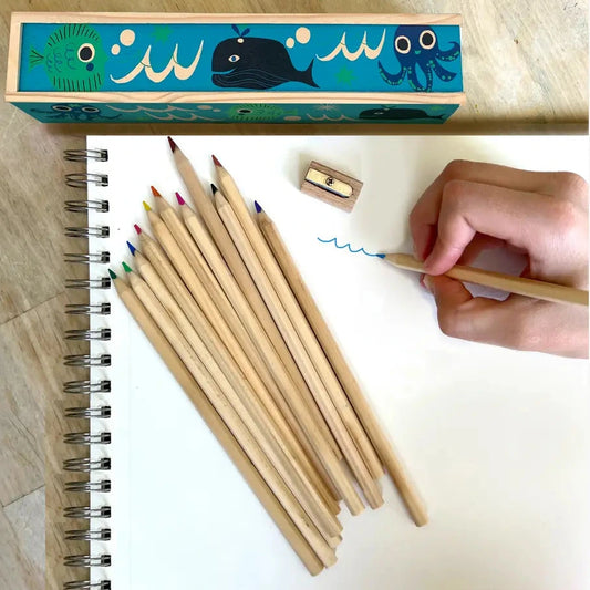 COLORED PENCIL BOX | ocean friends