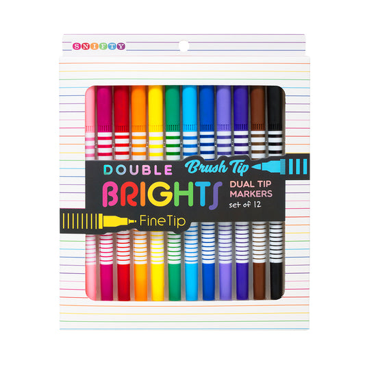 DOUBLE BRIGHTS dual tip markers