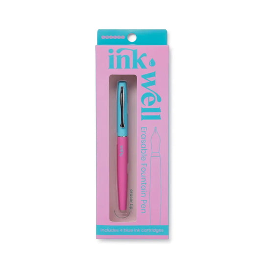 INK WELL erasable fountain pen | pink/blue