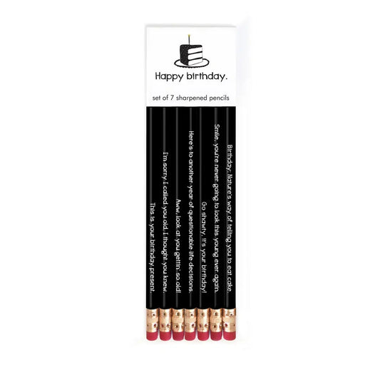 HAPPY BIRTHDAY. pencil set