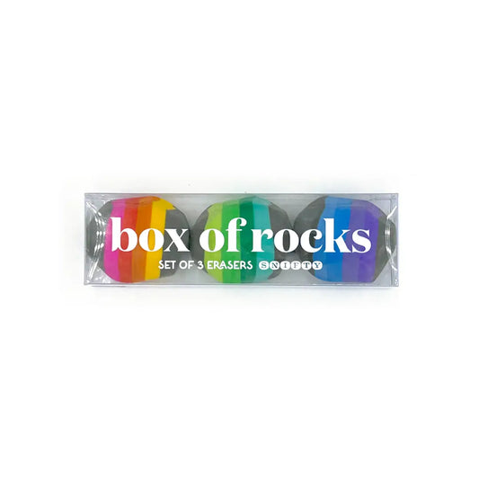 BOX OF ROCKS  erasers