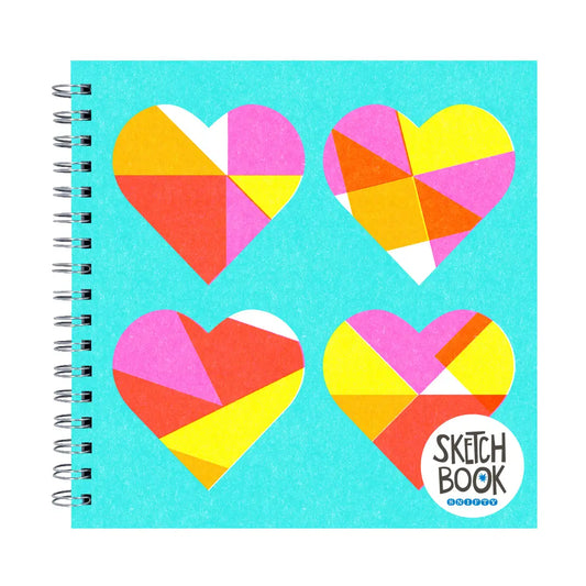 SQUARE SKETCHBOOK | quilted heart