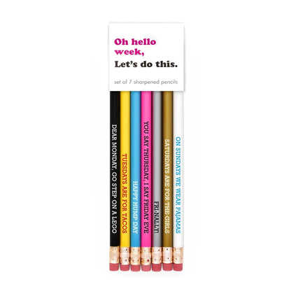 HELLO WEEK pencil set