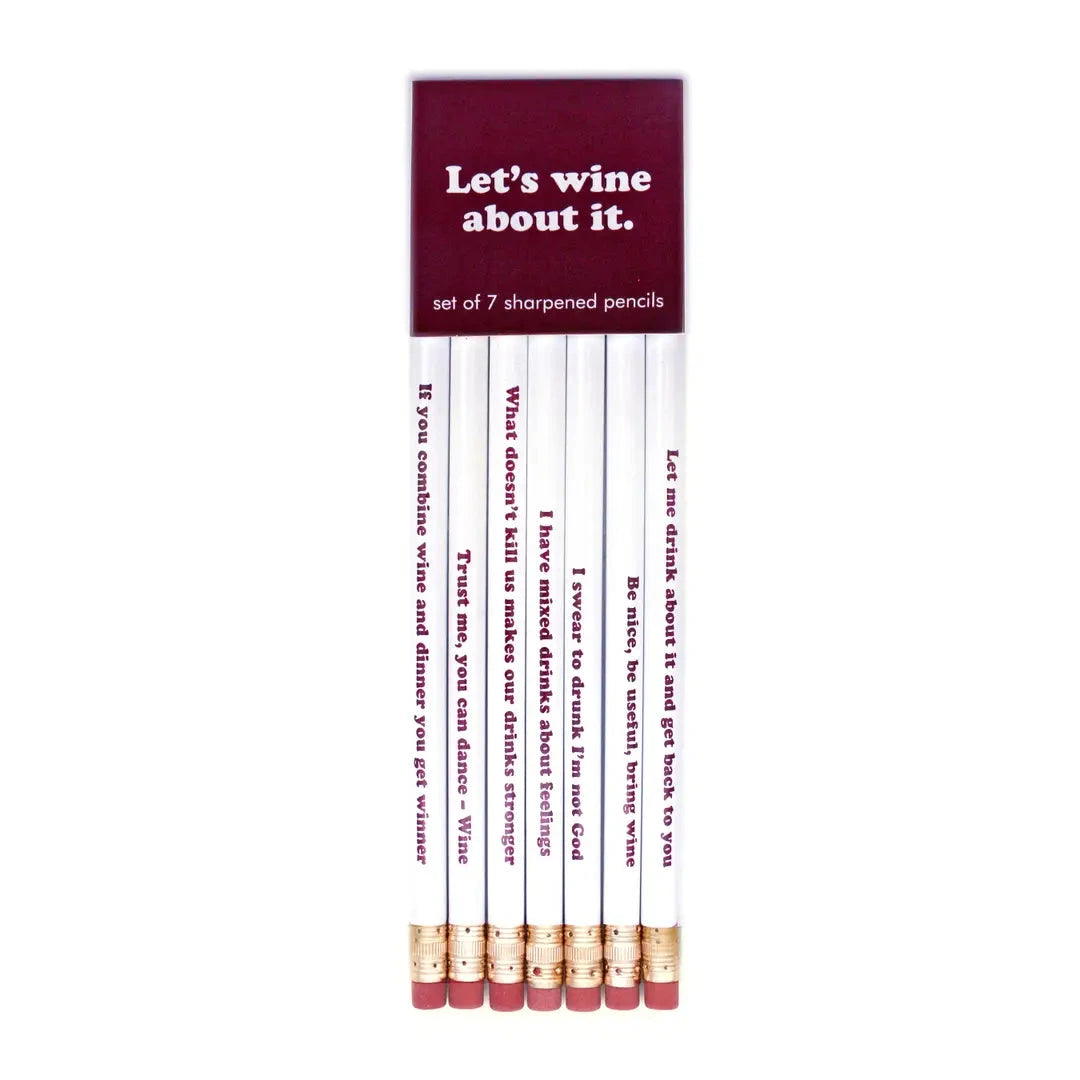 LET'S WINE ABOUT IT pencil set