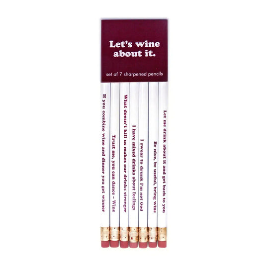 LET'S WINE ABOUT IT pencil set