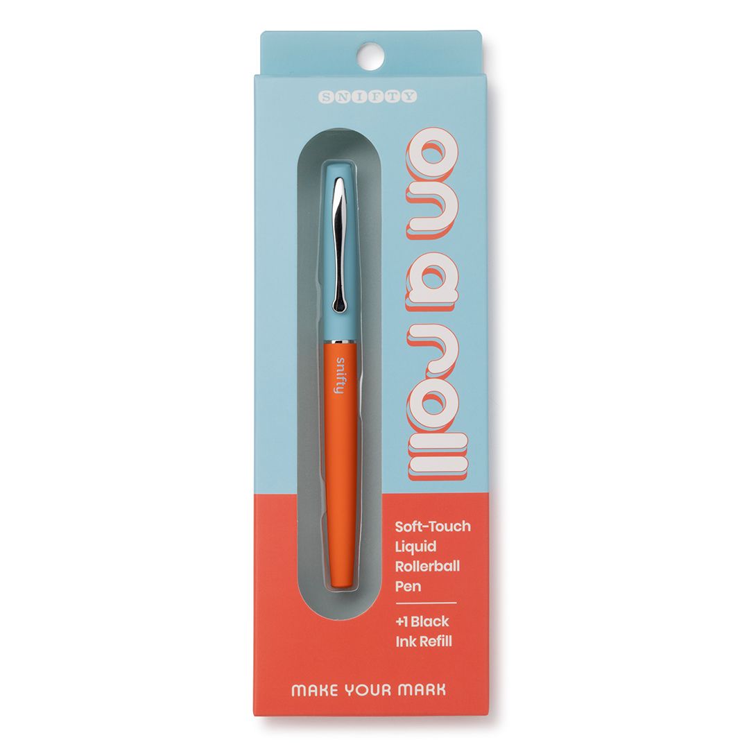 ON A ROLL pen | cool blue/carmine