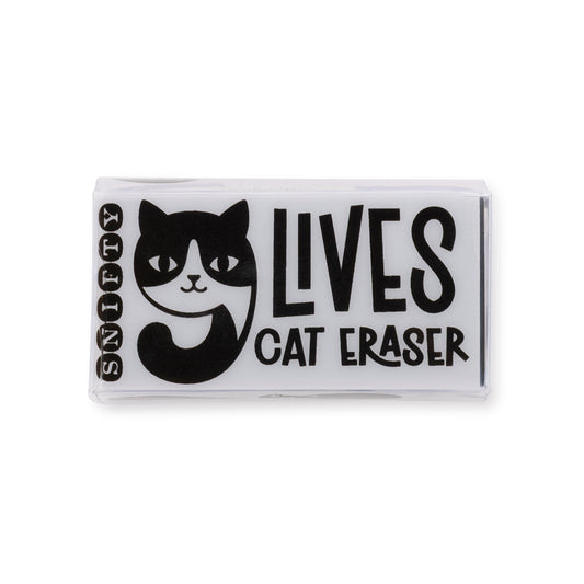 9 LIVES cat eraser