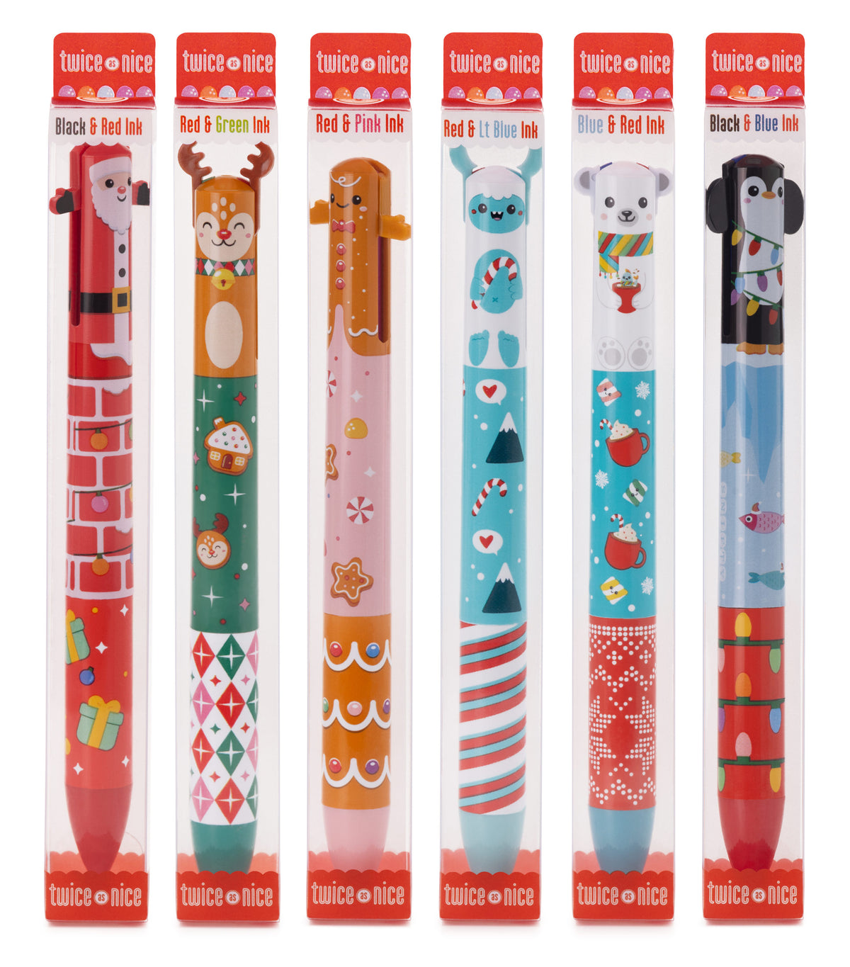 TWICE AS NICE 2 color click pens | holiday