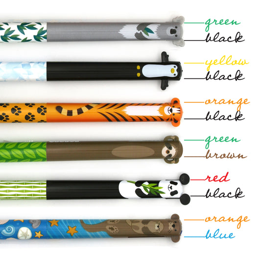TWICE AS NICE 2 color click pens | cute creatures