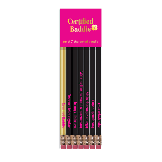 CERTIFIED BADDIE pencil set