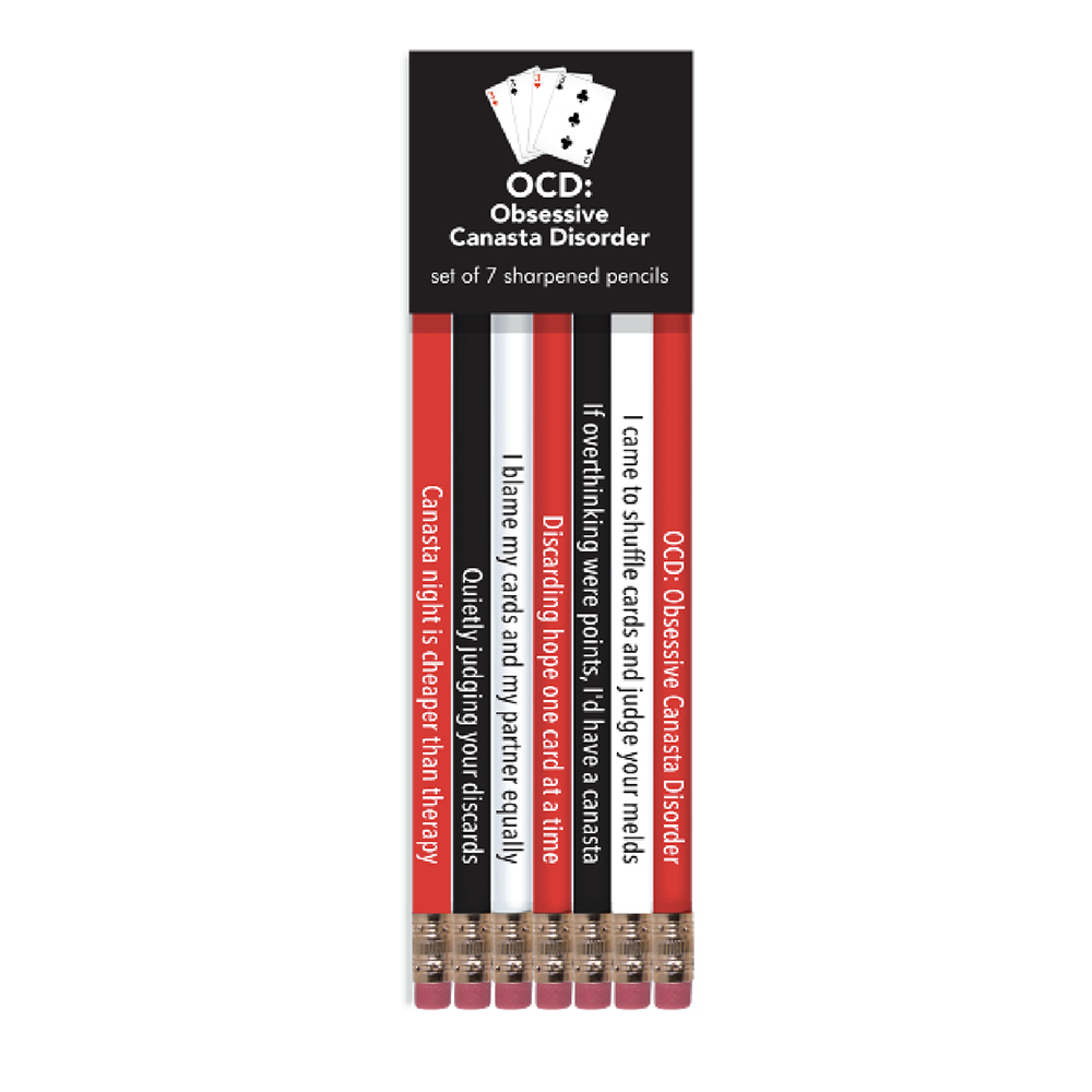 OCD: OBSESSIVE CANASTA DISORDER pencil set