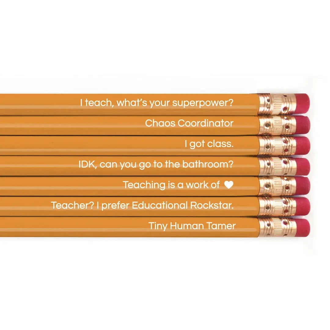 TEACHING IS A WORK OF HEART pencil set