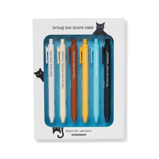QUOTABLE GEL PENS | bring me more cats
