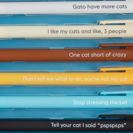 QUOTABLE GEL PENS | bring me more cats