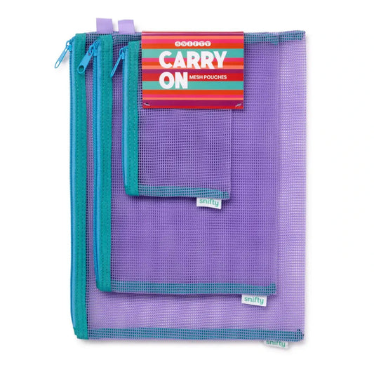 CARRY ON MESH POUCHES | periwinkle