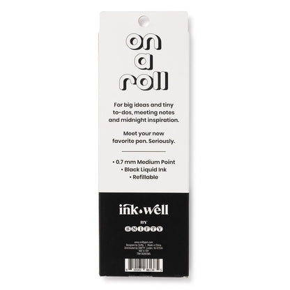 ON A ROLL pen | white/black