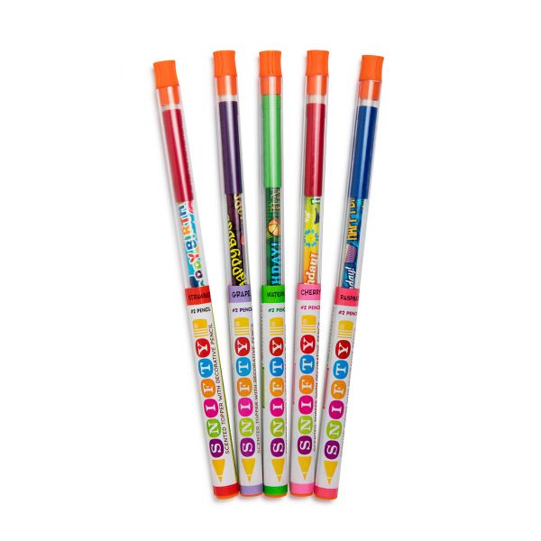 Birthday themed scented pencil topper in tubes