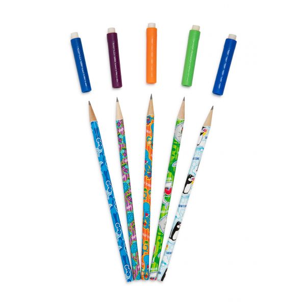 Scented Pencil Toppers on Aquarium Themed #2 Pencil 5 Pack