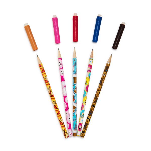 Scented Pencil Toppers with Emoji Themed Pencils (5 Pack)-4508