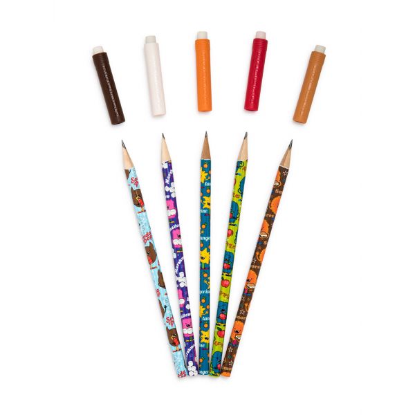 Scented Pencil Toppers with Monster Themed Pencils (5 Pack)-4510