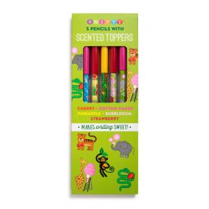 Scented Pencil Toppers with Zoo Themed Pencils (5 Pack)-0