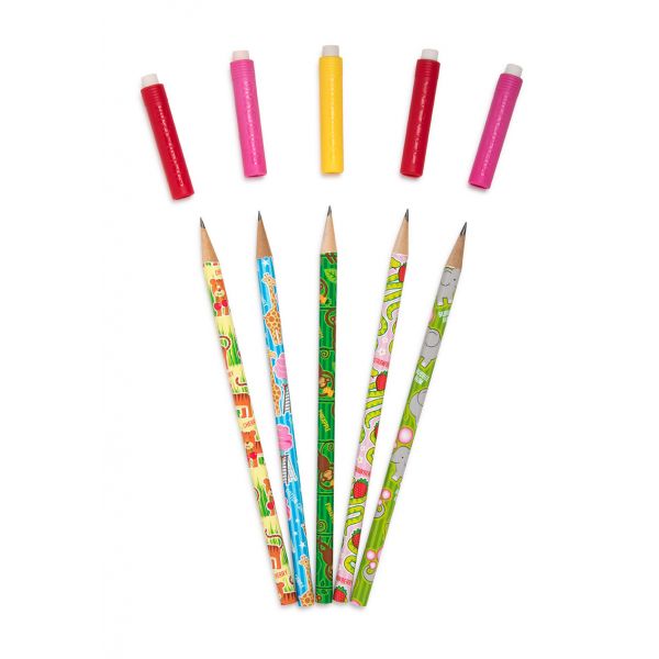 Scented Pencil Toppers with Zoo Themed Pencils (5 Pack)-4502