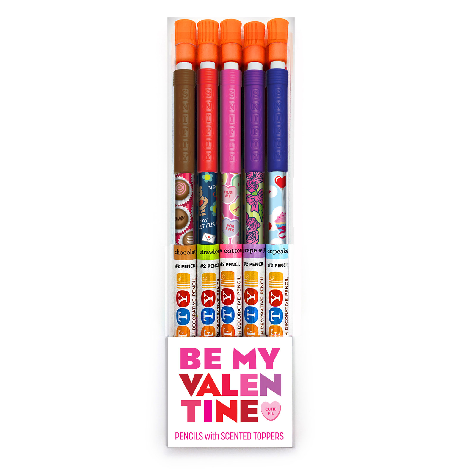 5-Pack of Valentine Scented Pencils - Snifty