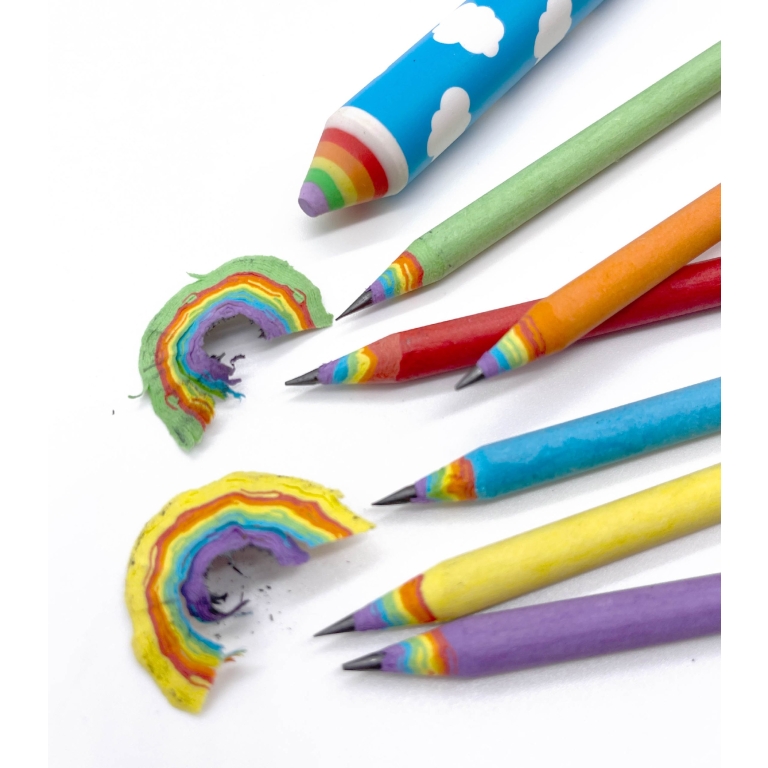 Recycled Rainbow pencils & eraser set Snifty Scented Products
